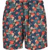 Koupací šortky, boardshorts Urban Classics šortky na plavání kamufláž vzorem koupací kraťasy modré maskáčové