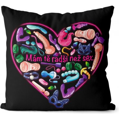 Impar Polštář Raději než sex 55x55 – Sleviste.cz