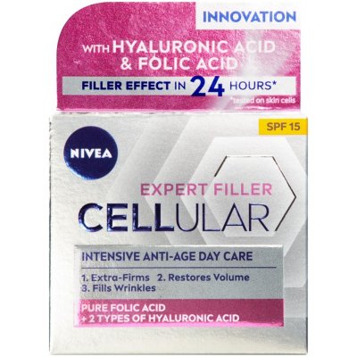 Nivea Cellular Expert Filler Duo denní pleťový krém Cellular Expert Filler Intensive Anti-Age Day Care SPF15 50 ml + noční pleťový krém Cellular Expert Filler Intensive Anti-Age Night Care 50 ml pro – Zboží Dáma