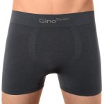 Gino bezešvé boxerky Micro Cotton Long Tmavě šedé – Zboží Mobilmania