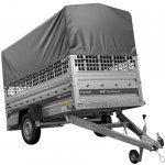 UNITRAILER Přívěs pro auto 264x125 FORCE 264 KIPP s pletivovými bočnicemi, rámem H-800 a šedým krytem