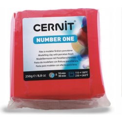 Cernit NUMBER ONE základní 250g 400 červená