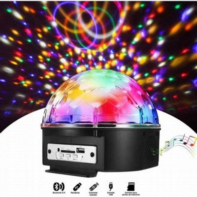 DISKOTÉKOVÁ KOULE, REFLEKTOR, PROJEKTOR DISCO S DÁLKOVÝM OVLÁDÁNÍM A REPRODUKTOREM BLUETOOTH – Zbozi.Blesk.cz
