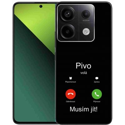 mmCase na Xiaomi Redmi Note 13 Pro 5G/Poco X6 5G - pivo volá černé pozadí – Zboží Živě