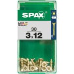 Spax Uni vrut zápust.hlava PZ/Z1, S-CUT plný závit, Yellox, 3 x 12 mm, 30 ks – Hledejceny.cz