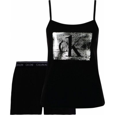Calvin Klein Cami/Short Set pyžamo černé – Zboží Mobilmania