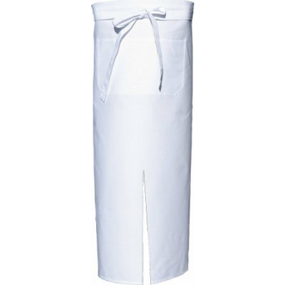 Link Kitchen Wear Bistro a barová zástěra do pasu s kapsou a rozparkem pro dynamickou práci Bílá – Hledejceny.cz