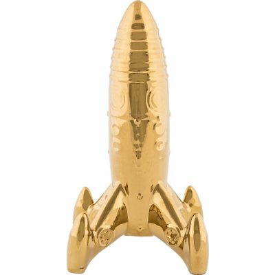 Dekorační figurka MEMORABILIA MY SPACESHIP 27 cm, zlatá, porcelán, Seletti – Hledejceny.cz