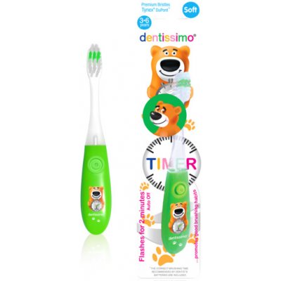 Medpack Dentisimo zubní kartáček KIDS Timer 3-6 let zelený soft