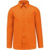 Pánská Košile Kariban pánská košile s dlouhým rukávem Jofrey oranžová