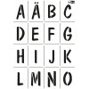Kreslící šablona EFCO Plastová šablona A4 abeceda A-O