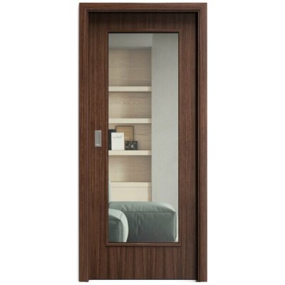 Sapeli Elegant Komfort M40 posuvné ořech americký 90 x 197 cm Čiré sklo – Hledejceny.cz