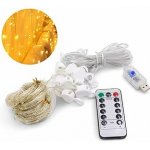 Senzanakupy Vnitřní USB mikro závěs 3 × 1 m 100 LED - 8 programů, časovač, háčky - teplá bílá – Sleviste.cz