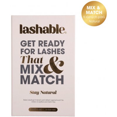 Lashable umělé nalepovací řasy Stay Natural 3-12mm - ručně vyráběné 5 párů – Zboží Dáma