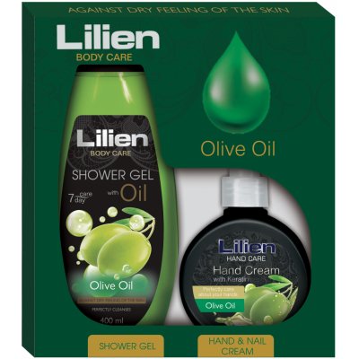 Lilien Olive Oil sprchový gel 400 ml + krém na ruce 300 ml dárková sada