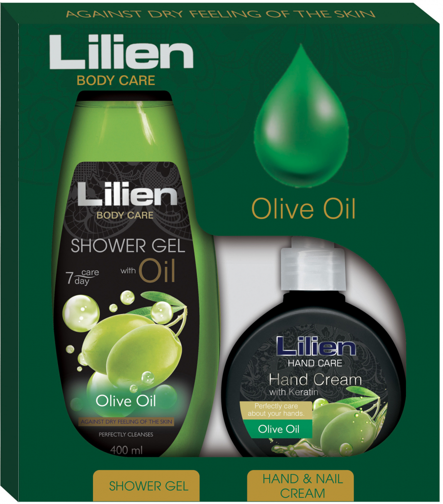 Lilien Olive Oil sprchový gel 400 ml + krém na ruce 300 ml dárková sada