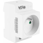 Jednoduchá modulární zásuvka s uzemněním na DIN lištu TH35 230V IP20 VCX – Zboží Mobilmania