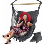 ActivePlus závěsné houpací křeslo BOHO brazilské 120 cm antracitové – Zbozi.Blesk.cz