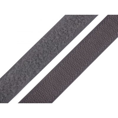 Suchý zip háček + plyš šíře 20 mm, střední, (306) šedá – Hledejceny.cz
