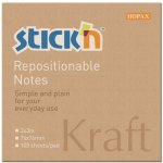 HOPAX Bloček samolepicí KRAFT, 76x76 mm, 100 lístků – Hledejceny.cz