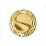 PartyDeco Papírové talířky zlaté metalické, 23 cm – Zboží Dáma