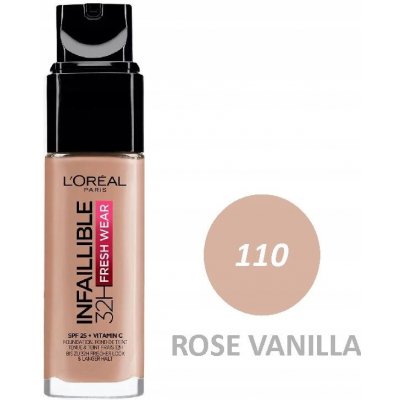 L'Oréal Paris Infallible dlouhotrvající tekutý make-up 110 Rose Vanilla 30 ml – Hledejceny.cz