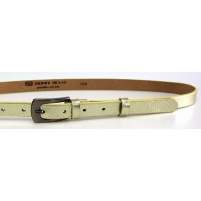 Penny belts dámský kožený opasek 14 zlatý metal