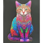 Kruzzel 22878 Dřevěné kočka 38 x 24 cm 130 dílků – Sleviste.cz
