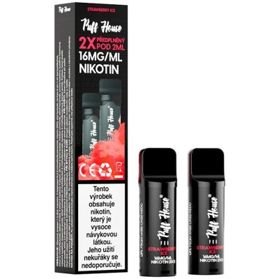 Puff House Pro Pod Strawberry Ice 16 mg 600 potáhnutí 2 ks – Zboží Dáma