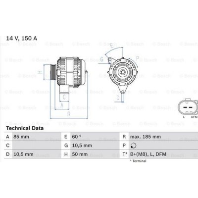 Alternátor BOSCH 0 986 047 550 (0986047550) – Zbozi.Blesk.cz