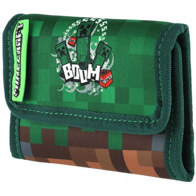 Pixie Crew & MINECRAFT peněženka zelená a kostka hnědá – Zboží Mobilmania