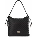 Prošívaná dámská taška monnari měkká shopperka prostorná velká kabelka sáček přes rameno - černá – Zboží Mobilmania