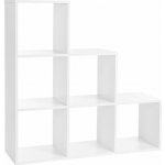 Bílá policová knihovna 6 přihrádek 97,5x97,5x29 cm – Zboží Dáma
