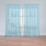 Sablio Záclony Blankytně modrá: 2ks 150x250cm – Hledejceny.cz
