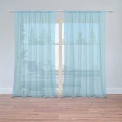 Sablio Záclony Blankytně modrá: 2ks 150x250cm – Hledejceny.cz