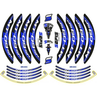 SEFIS PREMIUM ST 1 dvoudílné polepy na kola Yamaha MT-09 | Zboží Auto