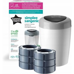 Tommee Tippee Sangenic Simplee 6x Šedý