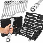 Kraft & Dele Ráčnové očkoploché klíče s kloubem, sada 13 ks, KD11305 – Zboží Dáma