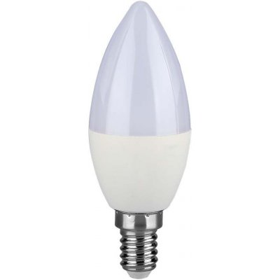 V-tac E14 LED žárovka 4,5W, 470lm, SAMSUNG chip, C37 Teplá bílá – Zboží Mobilmania