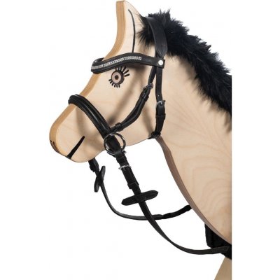 Uzdečka HKM Funny Horse bezudidlová černá stříbrná – Zboží Dáma