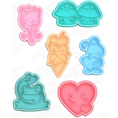 Sada vykrajovátek - Valentýn - Kawaii Velikost: 8-10 cm – Hledejceny.cz