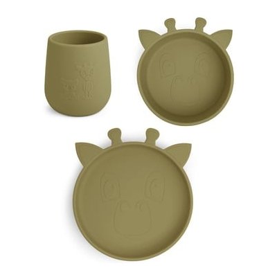 Nuuroo Judi Žirafa sada nádobí Olive Green 3 ks – Zboží Dáma