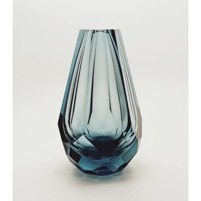 Váza ručně broušená - Blue smoke – Hledejceny.cz