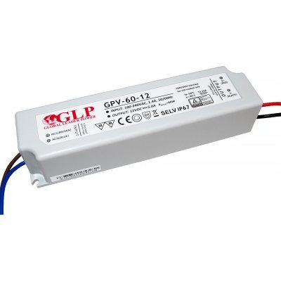 Voděodolný LED zdroj - 60W, 5A, 12V, IP67 (GPV-60) - Greenlux (GXLD135) – Zboží Mobilmania