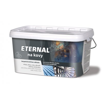 Eternal Na kovy - antikorozní barva na kov 5 kg Černá 413