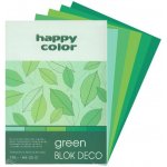 Happy Color Blok Deco Green A4 170g 20 listů 5 barev zelené odstíny HA 3717 2030 052 – Zboží Dáma