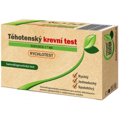 Vitamin Station Rychlotest Těhotenský krevní test 1 ks – Zboží Mobilmania