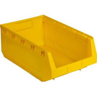 Manutan Plastový box 19 x 30,3 x 48,5 cm, žlutý