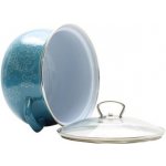 BELIS Smaltovaný hrnec se skleněnou poklicí 24 cm 6,1 l FLOWER 51024-155DDF05 – Zboží Dáma