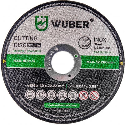 Wuber Řezný kotouč 125 x 22,23 x 1,0 mm W17012 – Hledejceny.cz